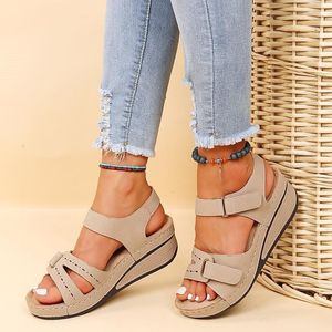 Ing comfortabele platte dames zachte sandalen vrouwen open teen strandschoenen vrouw schoenen sandalia's 230718 406