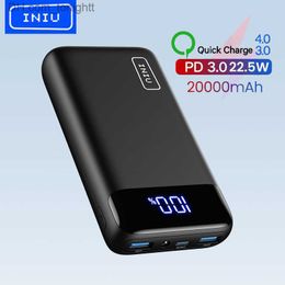 INIU Powerbank 20000mAh 22.5W PD3.0 QC4.0 chargeur rapide LED Power Bank chargeur Portable pour iPhone 14 13 12 Pro Max iPad Samsung Q230826