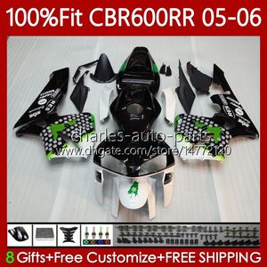 Molde de inyección Carenados para HONDA CBR 600RR 600F5 600CC 2005-2006 Cuerpo 72No.87 CBR600 CBR 600 CC F5 RR F 5 2005 2006 CBR600F5 CBR600RR 05 06 OEM Carrocería Graffiti verde