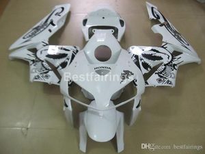 Injectie ABS Plastic Fairing Kit voor HONDA CBR600RR 05 06 Witte zwarte backset Set CBR600RR 2005 2006 FF05