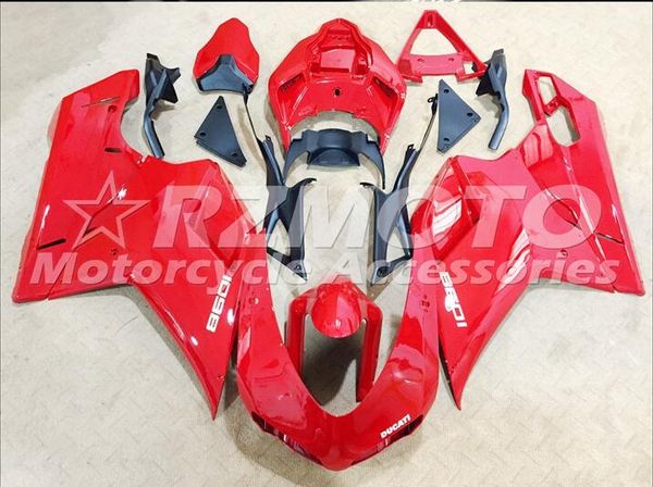 Carénages en plastique ABS d'injection pour Ducati 1098 848 1198 année 2007 2008 2009 2010 2011 2012 moto rouge T5