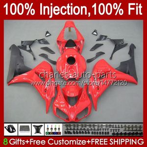 Moule rouge d'usine d'injection 100% Fit pour HONDA Body CBR 1000 RR CC 1000RR 1000CC 06-07 Carrosserie 59No.30 CBR1000 RR CBR1000RR 06 07 CBR1000-RR 2006 2007 Kit de carénage OEM