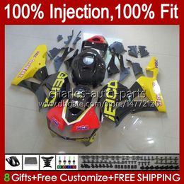 Cuerpo de inyección para HONDA CBR 600RR 600CC 13-20 57No.17 CBR600 CBR 600 Negro amarillo CC RR F5 13 14 15 16 17 18 19 20 CBR600RR 2013 2014 2015 2016 2017 2018 2019 2020 Carenados