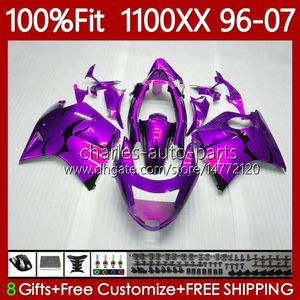 Injectielichaam voor Honda CBR1100 CBR 1100xx 1100 XX CC 114NO.140 Merel Blackbird Hot Purple CBR1100XX 1996 1997 1998 1999 2000 2001 2002 2003 2004 2005 2006 2007 Kuip