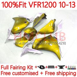 Corps d'injection pour HONDA VFR1200F Crosstourer VFR 1200 RR CC F 10-13 15No.92 VFR1200X VFR-1200 VFR1200 10 11 12 13 VFR1200RR 2010 2011 2012 2013 OEM Carénage brillant doré