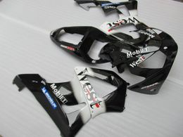 Kit de carenado de carrocería de inyección para Honda CBR900RR 00 01, juego de carenados negros con pegatina oeste CBR929RR 2000 2001 OT35