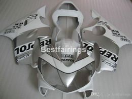 Injectie Carrosserie Fairing Kit voor Honda CBR600 F4I 01 02 03 Zilver Wit Backings CBR600F4I 2001 2002 2003 HW23