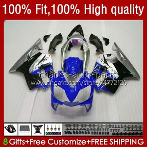 Carrocería de inyección para HONDA CBR600F4i CBR600 F4i 04 05 2006 2007 Kit 55No.235 CBR 600F4i 600 F4i FS CC Azul negro F4 i 2004 2005 06 07 600CC CBR600FS 04-07 Carenado OEM