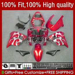 Carrocería de inyección para KAWASAKI NINJA ZX-9R ZX900 900CC 1998-2003 Cuerpo 25No.150 Rojo plateado ZX9 9 R ZX 9R 900 CC ZX9R 00 01 02 03 ZX-900 2000 2001 2002 2003 Kit de carenado OEM