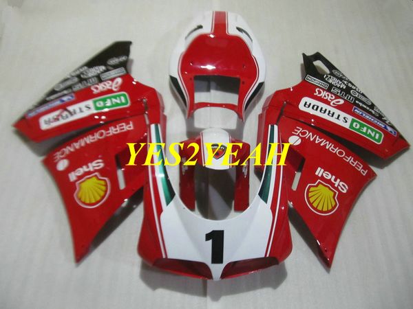 Kit de carrocería de carenado de inyección para DUCATI 748 996 03 04 05 ducati 916 998 2003 2004 2005 ABS Red Carenados carrocería + Regalos DD28