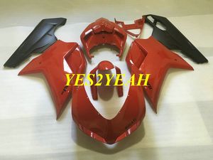 Kit de carrocería de carenado de inyección para DUCATI 848 08 09 10 11 ducati 1098 1198 2008 2009 2011 Carenados rojos superiores Carrocería + Regalos DD80