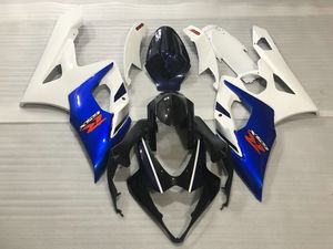 Injectie Mold Fairing Kit voor Suzuki GSXR1000 K5 05 06 GSXR 1000 2005 2006 GSX R1000 Wit Blue Backings Carrosserie + Geschenken GS34