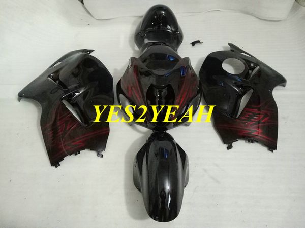 Kit de carrosserie de carénage d'injection pour SUZUKI Hayabusa GSXR1300 96 99 00 07 GSXR 1300 1996 2000 2007 Carrosserie de carénages noirs ABS + Cadeaux SG47