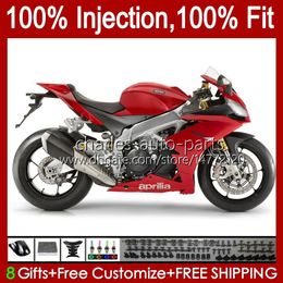 Injectieverguizingen voor Aprilia RSV4 RSV-1000 RSV 1000 RSV1000 R RR 09 10 11 12 13 14 15 Voorraad Rood 39NO.57 RSV1000RR 2009 2010 2011 2012 2013 2014 2015 RSV1000R 09-15 KIT