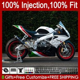 Injectievereiken voor Aprilia RSV4 RSV-1000 RSV 1000 RSV1000 R RR 09 10 11 12 13 14 15 39NO.42 RSV1000RR GROEN WIT 2009 2010 2011 2012 2013 2014 2015 RSV1000R 09-15 KIT