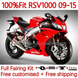 Carénages d'injection pour Aprilia RSV4 RSV-1000 RSV 1000 R RSV1000R 161No.40 RSV1000 R RR 09 10 11 12 13 14 15 RSV1000RR 2009 2010 2011 2012 2013 2014 2015 Corps rouge brillant