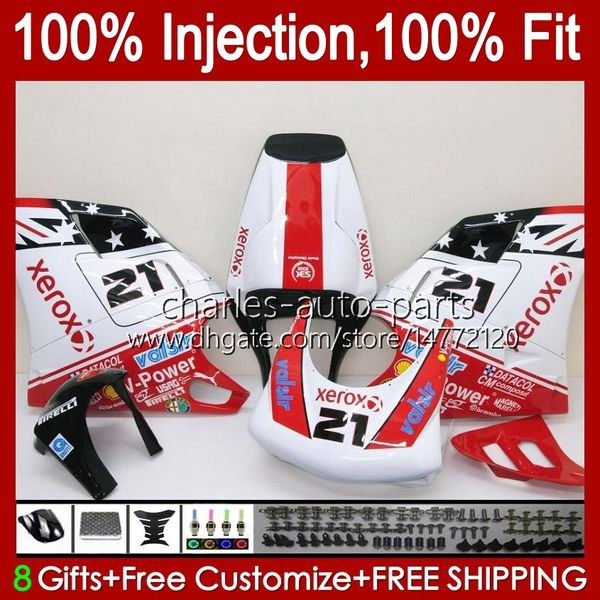 Carénages d'injection Pour DUCATI 748 853 916 996 998 S R 94 95 96 97 98 42No.71 748R 853R 916R 996R 998R 94-02 748S 853S 916S 996S 998S 1999 2000 200 1 2002 Carrosserie OEM BLANC rouge noir