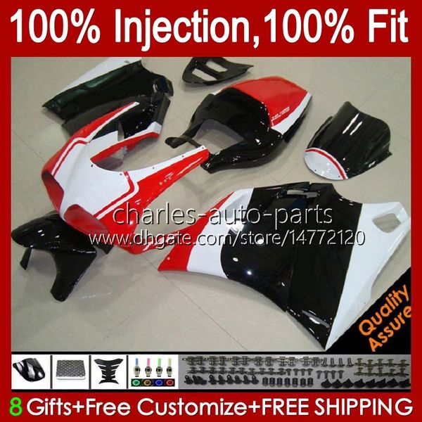 Carénages d'injection pour DUCATI 748 853 Rouge noir blanc 916 996 998 S R 94 95 96 97 98 42No.85 748R 853R 916R 996R 998R 94-02 748S 853S 916S 996S 998S 1999 2000 Carrosserie OEM 2001 2002