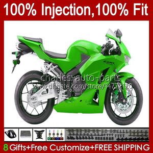 Injectieverbarstingen voor Honda CBR600 CBR 600 CC RR F5 13 14 15 16 17 18 19 20 57NO.54 CBR600RR 2013 2014 2020 2017 2018 2019 2020 CBR 600RR GLOSS GROENE 600CC 13-20 Lichaam