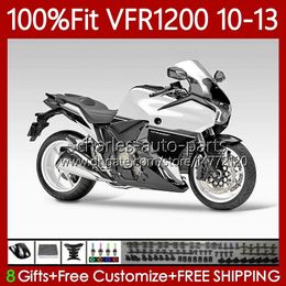 Injectieballen voor Honda VFR1200F Crosstourer VFR 1200 RR CC F x VFR1200 White Black 10 11 12 13 76NO.54 VFR1200RR VFR-1200 2010 2011 2012 2013 VFR1200X 10-13 Lichaam