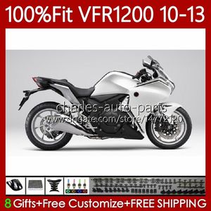 Injectieballen voor Honda VFR1200F Crosstourer VFR Pearl White 1200 RR CC F x VFR1200 10 11 12 13 76NO.47 VFR1200RR VFR-1200 2010 2011 2012 2013 VFR1200X 10-13 Lichaam