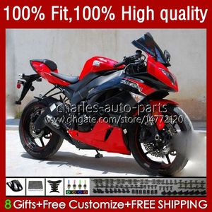 Injectieverguizingen voor Kawasaki Ninja 600cc ZX 6R 6 R 636 600 CC 2009-2012 13NO.25 ZX600 ZX636 ZX6R 09 10 11 12 ZX-636 ZX600C ZX-6R 2009 2010 2011 2012 OEM BODYS FACTORY Red