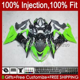 Injectieverbarstingen voor Kawasaki Ninja Groen Grijs ZX 6R 6 R 636 600 CC 600CC 12NO.35 ZX600 ZX636 ZX6R 13 14 15 16 17 18 ZX-636 ZX-6R 2013 2014 2015 2016 2017 2018 OEM-bodys