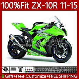 Injectie Stroomlijnkappen Voor KAWASAKI NINJA ZX-10R ZX 10 R 1000 CC ZX10R Lichtgroen 11 12 13 14 15 101No.94 ZX 10R 1000CC ZX-1000 2011 2012 2013 2014 2015 ZX1000 C 11-15 OEM Body