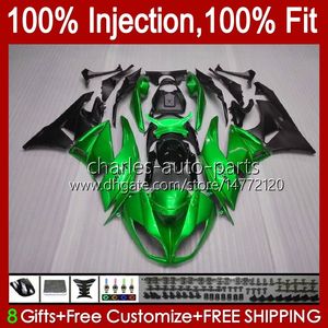 Injectievereiken voor Kawasaki Ninja ZX 6R 6 R 636 600 CC 600CC 12NO.12 ZX600 ZX636 ZX6R 13 14 15 16 17 18 ZX-636 ZX-6R 2013 2014 2015 2016 2017 2018 OEM BODYS PAREL GROEN