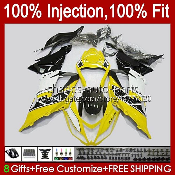 Carénages d'injection pour KAWASAKI NINJA ZX 6R 6 R 636 600 CC 600CC 12No.28 jaune brillant ZX600 ZX636 ZX6R 13 14 15 16 17 18 ZX-636 ZX-6R 2013 2014 2015 2016 2017 2018 Corps OEM