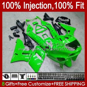 Injectieverbarstingen voor Kawasaki Ninja ZZR-400 ZZR-600 ZZR400 93 94 95 96 97 98 99 00 84HC.1 ZZR600 ZZR 600 400 2001 2002 2003 2004 2005 2006 2007 OEM BODY KIT FACTORY GREEN