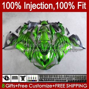 Fairiments d'injection pour Kawasaki Ninja ZZR 1400 CC ZX 14R 14 R ZZR1400 06-11 4NO.13 ZX14R 06 07 08 09 10 11 ZZR-1400 ZX-14R 2006 2007 2009 2009 2010 2011 Bodys OEM Glossy Glossy Glossy Glossy