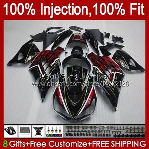 Carénages d'injection pour KAWASAKI NINJA ZZR 1400 CC ZX 14R 14 R ZZR1400 06-11 4No.18 ZX14R 06 07 08 09 10 11 ZZR-1400 ZX-14R 2006 2007 2008 2009 2010 2011 Corps OEM