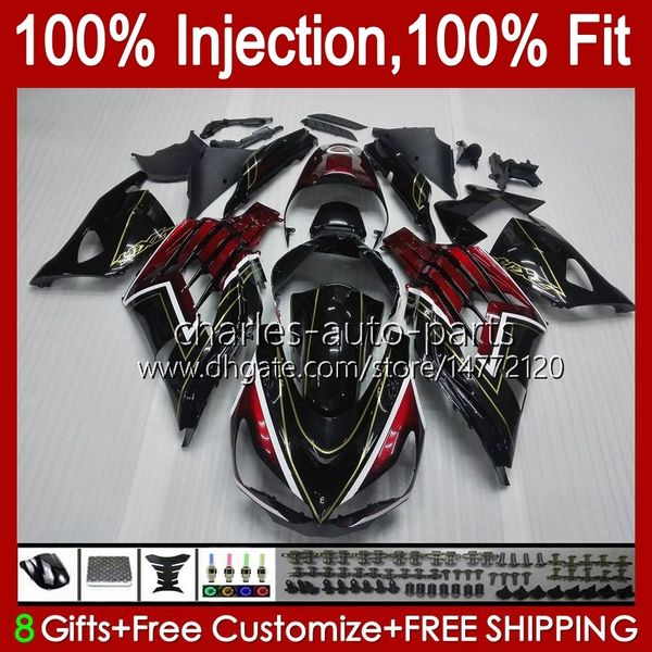 Carénages d'injection pour KAWASAKI NINJA ZZR 1400 CC ZX 14R 14 R ZZR1400 06-11 4No.18 ZX14R 06 07 08 09 10 11 ZZR-1400 ZX-14R 2006 2007 2008 2009 2010 2011 Corps OEM