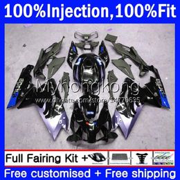 Injection Pour Aprilia RSV125RR RSV 125 RS 125 RR 125RR RSV-125 12-16 Corps 12No.142 RS125 R RSV125 12 13 14 Violet noir 2015 2016 RS-125 RS4 2012 2013 2014 15 16 Carénage OEM