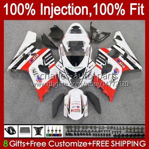 Molde de inyección de cuerpo para SUZUKI GSXR-750 GSXR 750CC 600CC 750 600 CC 2004 2005 43No.63 GSXR600 GSXR750 K4 04 05 GSXR-600 GSX-R750 2004-2005 Kit de carenado OEM blanco rojo negro