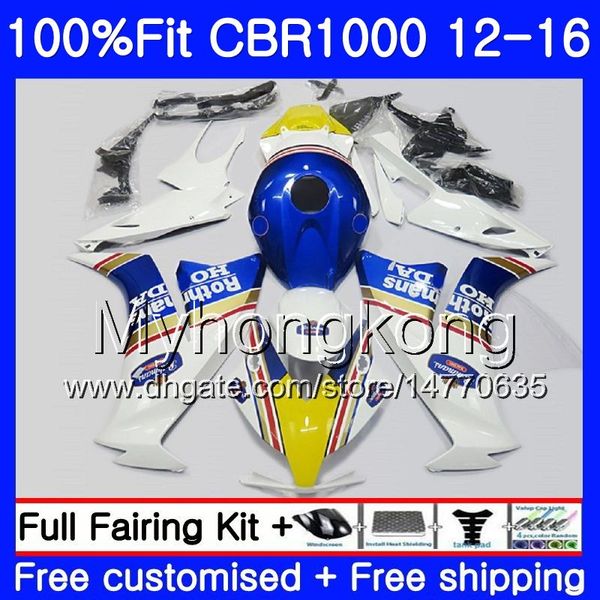 Inyección para HONDA CBR 1000RR 2012 2013 2014 2015 2016 273HM.54 CBR1000 RR CBR 1000 RR CBR1000RR 12 13 14 15 16 Rothmans Blue hot Fairings