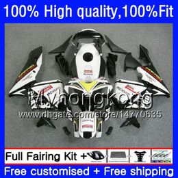 Injectie voor HONDA CBR 600F5 600 CC CBR600 RR 2003 2004 49HM.53 CBR600F5 CBR6RR 03 04 CBR 600RR 600 RR F5 03 04 OEM White Black Fairing