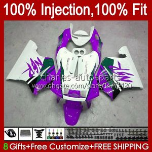 Inyección para HONDA NSR 250 250R MC28 94 95 96 97 98 99 102HC.153 púrpura blanco NSR250R NSR250 R PGM4 1994 1995 1996 1997 1998 1999 Carenados