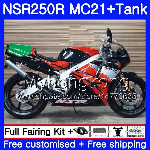 Injection pour HONDA NSR 250R 250 R NSR250R 1990 1991 1992 1993 noir rouge top 264HM.AA NSR250 R RR MC21 PGM3 NSR250RR 90 91 92 93 Carénages