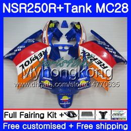 Injection Pour HONDA Repsol bleu chaud MC28 PGM4 NSR250R 94 95 96 97 98 99 265HM.24 NSR250 R NSR 250 250R 1994 1995 1996 1997 1998 1999 Carénage