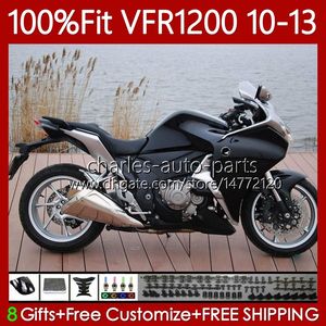 Cuerpo de inyección para HONDA VFR1200F Crosstourer VFR 1200 RR CC F 10-13 76No.0 VFR1200X VFR-1200 VFR1200 10 11 12 13 VFR1200RR 2010 2011 2012 2013 OEM Carenado Negro brillante