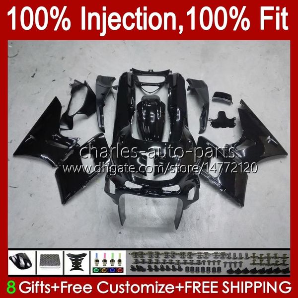 Injection pour Kawasaki Ninja ZZR400 Black Black Zzr600 1993 1994 1995 1996 1997 1998 1999 07 84HC.186 ZZR 400 600 ZZR-400 2001 2002 2003 2004 2005 2006 2007 Fairings