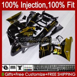 Injection pour KAWASAKI NINJA ZZR400 noir doré nouveau ZZR600 1993 1994 1995 1996 1997 1998 1999 07 84HC.167 ZZR 400 600 ZZR-400 2001 2002 2003 2004 2005 2006 2007 Carénage s