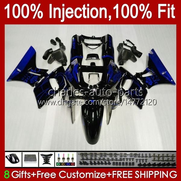 Injection Pour KAWASAKI NINJA ZZR400 ZZR600 1993 1994 1995 1996 1997 1998 1999 07 84HC.164 ZZR 400 600 ZZR-400 bleu noir nouveau 2001 2002 2003 2004 2005 2006 200 7 Carénages