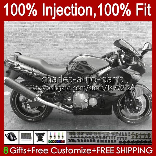 Injection pour KAWASAKI NINJA ZZR400 ZZR600 1993 1994 1995 1996 1997 1998 1999 07 84HC.173 ZZR 400 600 ZZR-400 2001 2002 2003 2004 2005 2006 2007 Carénages flamme grise s