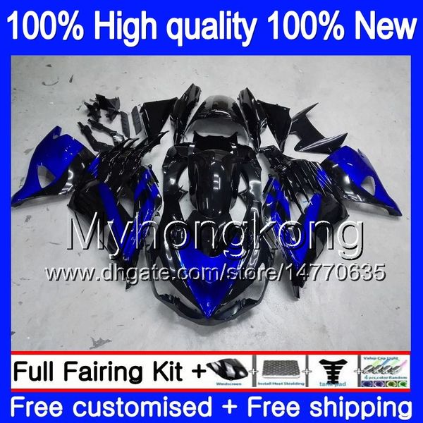 Injection Pour KAWASAKI ZX-14R 2012 2013 2014 2015 2016 2017 25MY.17 ZZR1400 ZX 14R ZZR-1400 ZX14R 12 13 14 15 16 17 OEM Bleu noir Carénage