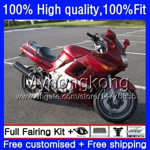 Injection pour KAWASAKI ZZR-400 ZZR600 ZZR400 93 95 96 97 98 99 54HM.34 Usine rouge ZZR 400 600 1993 1994 1995 1996 1997 1998 1999 Carénages