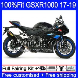 Inyección para SUZUKI GSX-R1000 GSXR-1000 K17 GSXR 1000 17 18 19 331HM.23 GSX R1000 L7 L8 GSXR1000 2017 2018 2019 Carenados negros brillantes