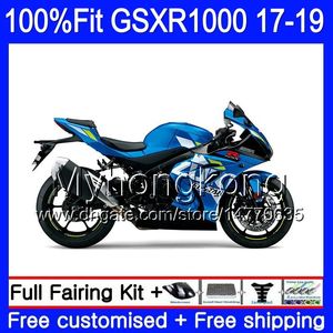 Injection Pour SUZUKI GSX-R1000 GSXR-1000 K17 GSXR 1000 17 18 19 331HM.18 GSX R1000 Cool Gloss bleu L7 L8 GSXR1000 2017 2018 2019 Carénages